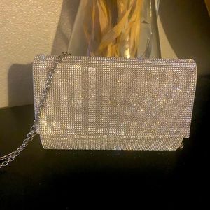 New ALDO rhinestone clutch